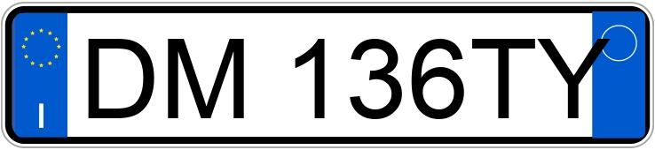 Die Registrierungsnummer DM136TY hat Doblo 