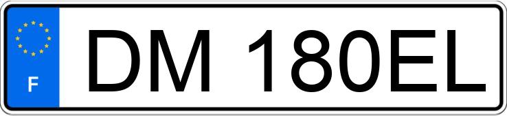 Numer rejestracyjny DM180EL posiada CITROEN DS3