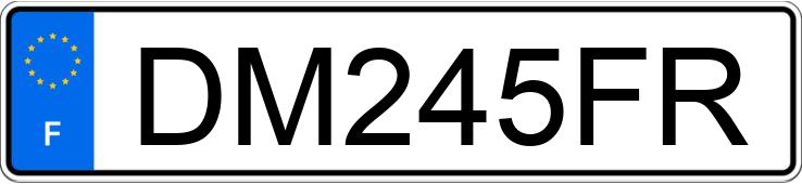 Numer rejestracyjny DM245FR posiada PEUGEOT 206