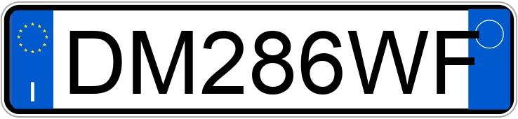 Numer rejestracyjny DM286WF posiada FIAT 500