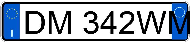 Numer rejestracyjny DM342WM posiada BMW Serie 5