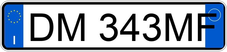 Numer rejestracyjny DM343MF posiada MERCEDES Classe A