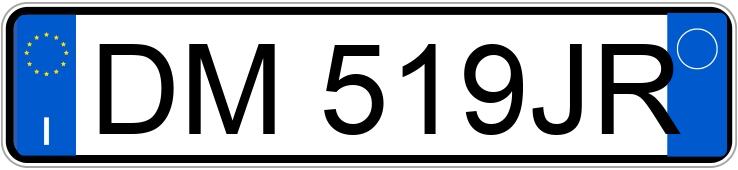 Numer rejestracyjny DM519JR posiada PEUGEOT 207