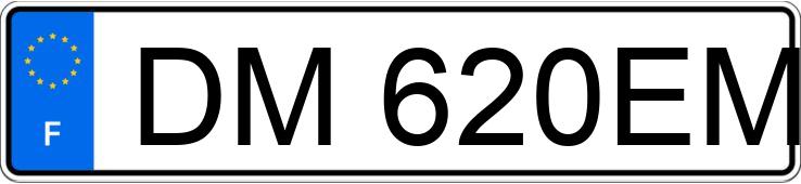 Numer rejestracyjny DM620EM posiada PEUGEOT 107