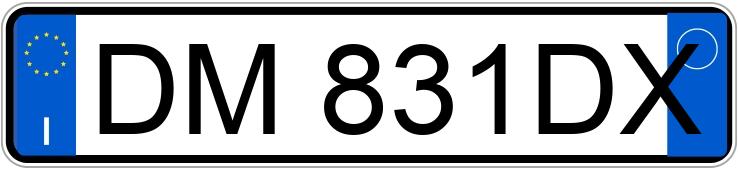 Numer rejestracyjny DM831DX posiada FIAT Panda 2a serie Numer rejestracyjny DM831DX posiada FIAT Panda 2a serie