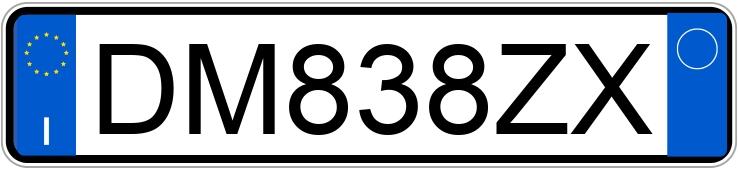 Numer rejestracyjny DM838ZX posiada FIAT Panda 2a serie