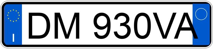 Numer rejestracyjny DM930VA posiada FIAT Panda 2a serie