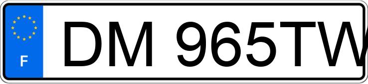 Numer rejestracyjny DM965TW posiada PEUGEOT 307