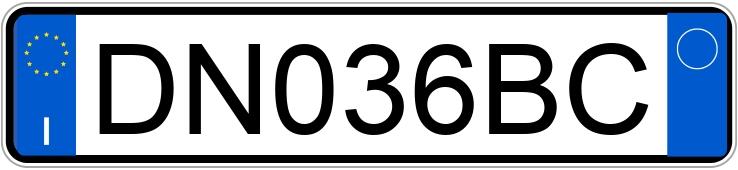 Numer rejestracyjny DN036BC posiada TOYOTA Yaris 2a serie