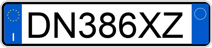 Numer rejestracyjny DN386XZ posiada BMW Serie 1