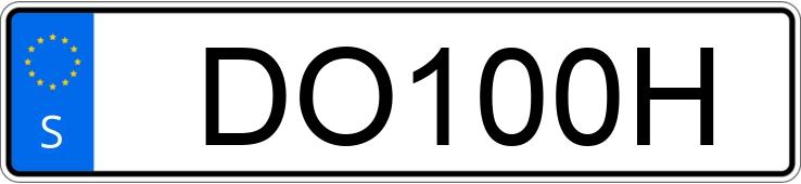 Numer rejestracyjny DO100H posiada  