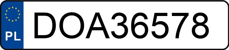 Numer rejestracyjny DOA 36578 posiada VOLKSWAGEN SHARAN - DOA36578