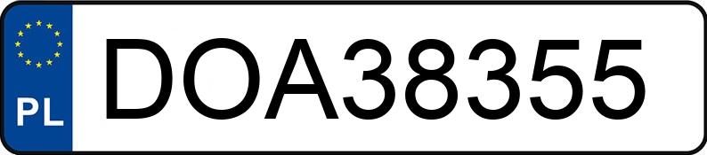 Numer rejestracyjny DOA 38355 posiada SKODA Fabia II 1.2 MR`11 E5 HTP Family - DOA38355