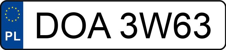 Numer rejestracyjny DOA 3W63 posiada AUDI A4 Aut. - DOA3W63 Numer rejestracyjny DOA 3W63 posiada AUDI A4 Aut. - DOA3W63