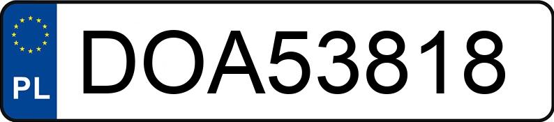 Numer rejestracyjny DOA 53818 posiada BMW 730I - DOA53818