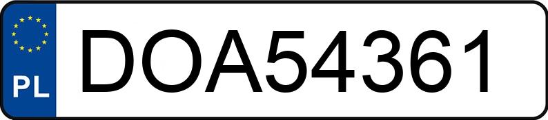 Numer rejestracyjny DOA 54361 posiada OPEL ZAFIRA - DOA54361 Numer rejestracyjny DOA 54361 posiada OPEL ZAFIRA - DOA54361