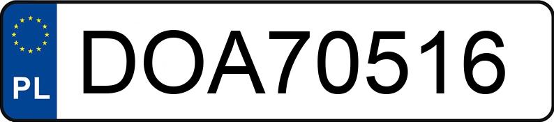 Numer rejestracyjny DOA 70516 posiada MAZDA CX-5 - DOA70516