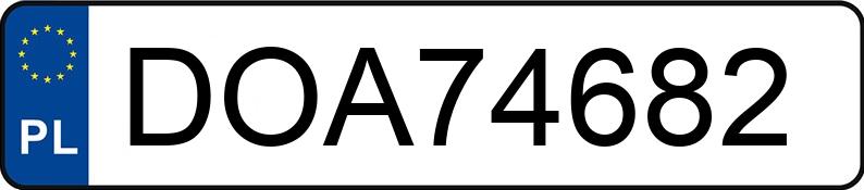 Numer rejestracyjny DOA 74682 posiada VOLKSWAGEN GOLF - DOA74682