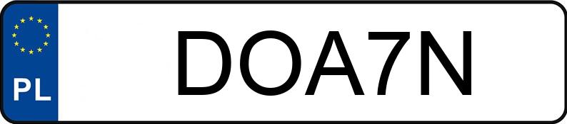 Numer rejestracyjny DOA 7N posiada DE SOTO ADVENTURER - DOA7N