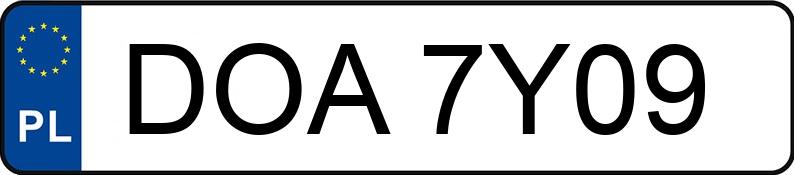 Numer rejestracyjny DOA 7Y09 posiada AUDI V8 - DOA7Y09