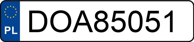 Numer rejestracyjny DOA 85051 posiada VOLKSWAGEN Golf IV 1.6 MR`97 Trendline - DOA85051