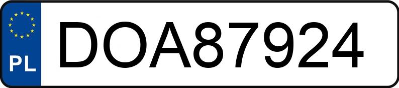 Numer rejestracyjny DOA 87924 posiada OPEL CORSA - DOA87924