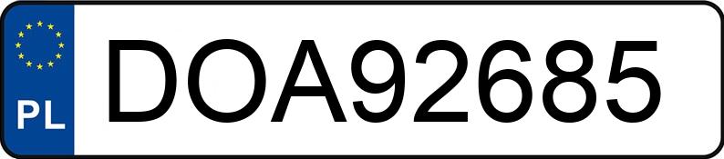 Numer rejestracyjny DOA 92685 posiada TOYOTA TOYOTA RAV4 - DOA92685