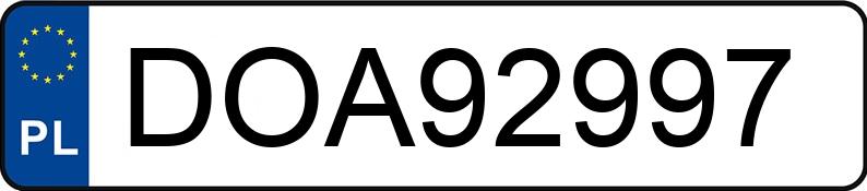 Numer rejestracyjny DOA 92997 posiada SEAT TOLEDO - DOA92997