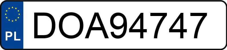 Numer rejestracyjny DOA 94747 posiada VOLKSWAGEN PASSAT - DOA94747