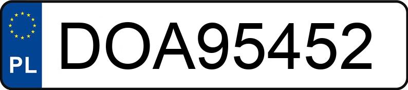 Numer rejestracyjny DOA 95452 posiada BMW 116I - DOA95452