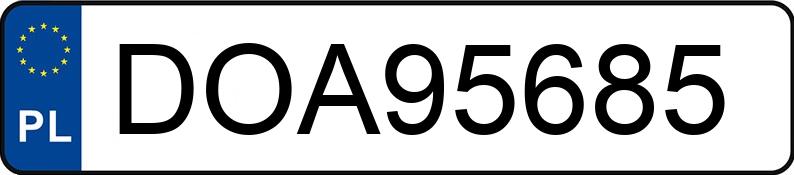 Numer rejestracyjny DOA 95685 posiada BMW 320D - DOA95685