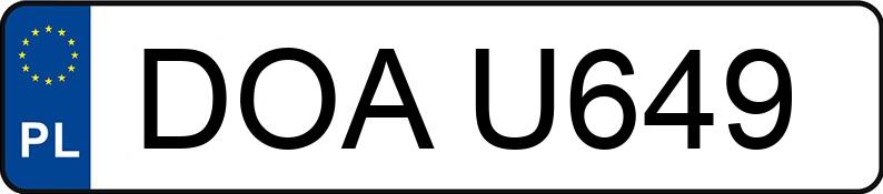 Numer rejestracyjny DOA U649 posiada POLSKI FIAT 126P650 - DOAU649 Numer rejestracyjny DOA U649 posiada POLSKI FIAT 126P650 - DOAU649