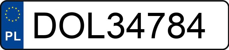 Numer rejestracyjny DOL 34784 posiada VOLKSWAGEN BORA - DOL34784