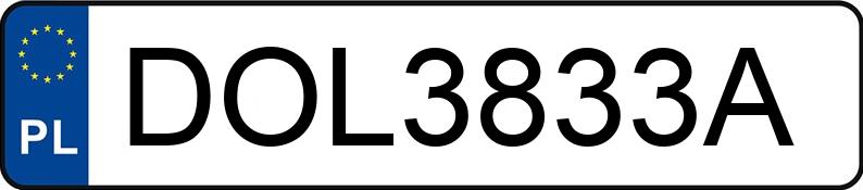 Numer rejestracyjny DOL 3833A posiada MAZDA 3 - DOL3833A