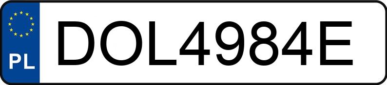 Numer rejestracyjny DOL 4984E posiada VOLKSWAGEN Passat B6 2.0 MR`05 E4 Sportline 4MOTION - DOL4984E