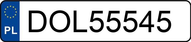 Numer rejestracyjny DOL 55545 posiada VOLKSWAGEN GOLF - DOL55545