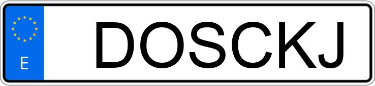 Numer rejestracyjny DOSCKJ posiada Mercedes Mercedes