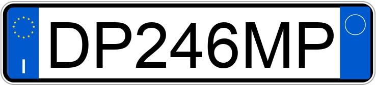 Il numero di registrazione DP246MP ha BMW Serie 3