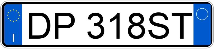 Numer rejestracyjny DP318ST posiada BMW Serie 1