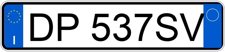 Numer rejestracyjny DP537SV posiada BMW Serie 1