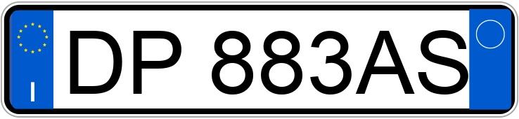 Numer rejestracyjny DP883AS posiada FIAT Panda 2a serie