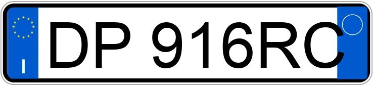 Registreringsnumret DP916RC har  