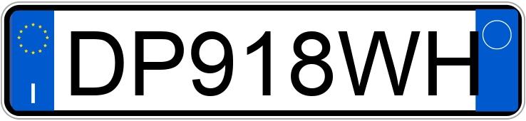 Numer rejestracyjny DP918WH posiada FERRARI F430