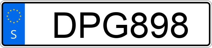 Registreringsnummeret DPG898 har Volvo V70 II