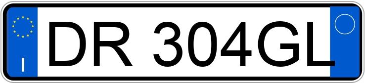 Numer rejestracyjny DR304GL posiada BMW Serie 5