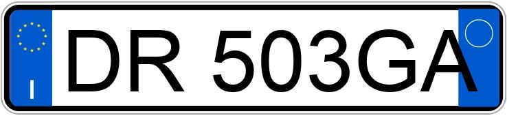 Numer rejestracyjny DR503GA posiada FIAT Grande Punto