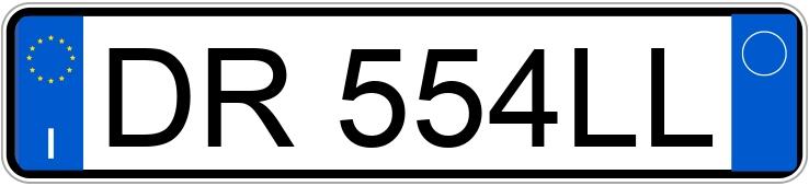 Numer rejestracyjny DR554LL posiada PEUGEOT 206