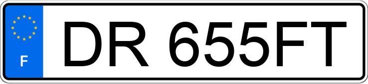 Le numéro d’enregistrement DR655FT a BMW X6