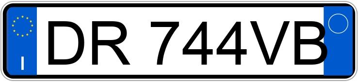 Numer rejestracyjny DR744VB posiada FIAT Panda 2a serie