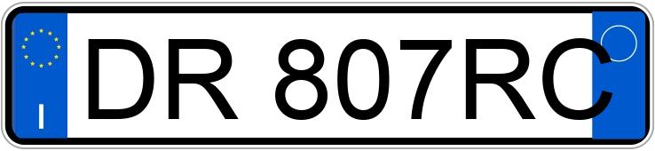Numer rejestracyjny DR807RC posiada  